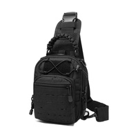 Multifunctional Laser Cut Crossbody Bag For Outdoor Sports - Black thumbnail