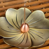 Vintage Alloy Incense Burner - Creative Sandalwood Furnace for Bedroom - Red Copper thumbnail
