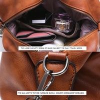 Soft Faced Casual Handbag - Large Diagonal Shoulder Bag - Pink thumbnail