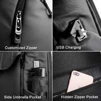Waterproof Anti-theft Laptop Backpack for Daily Work and Business - 15.6 Inch - Grey thumbnail