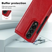 Full Coverage Double Buckle Phone Case for Samsung Galaxy z Fold 4 - Brown thumbnail