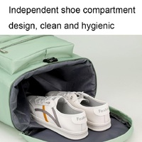 Waterproof Gym Bag - Shoe Compartment Included - Light Green thumbnail