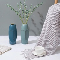 Thickened Pe Vase for Dried Flower Arrangements - Durable Drop-proof and Crack-proof - Sea Blue thumbnail