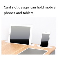 Black Wood Multifunctional Lazy Desk - Compact Design thumbnail