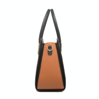 Large Capacity 4-in-1 Messenger Handbag with Fashionable Colour Block Design - Black thumbnail