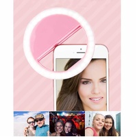 Ring-shaped Selfie Light for Live Photography - Led Flashlight - Black thumbnail