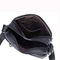 Men Cowhide Leather Crossbody Bag Vertical Shoulder Business Bag Coffee thumbnail