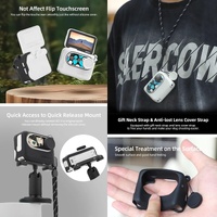 Silicone Case for Insta360 Go 3 with Neck Strap and Skin Wrap - Black thumbnail