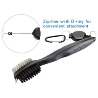 Complete Golf Club Cleaning Brush Set - Ball Slot - Black thumbnail