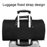 Shoe Compartment Travel Suit Bag - Compact & Organized - Black thumbnail