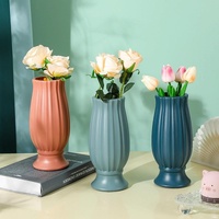 Soft Dried Flower Vase Arrangement for Living Room Decor - Sea Blue thumbnail