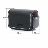 Waterproof Mini Leather Case for Dji Action Gopro Sjcam Xiaomi Mi Jia - Storage Box - Coffee thumbnail