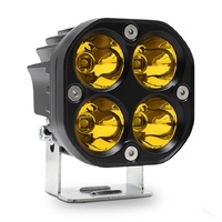 Car 3 Inch 4Leds Continuous Spotlight 20W / 2000Lm / 6000K / Dc9 - 80V - Yellow thumbnail