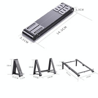 Foldable Metal Laptop Stand for Cooling and Ergonomic - Silver thumbnail