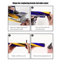 Soft Velvet Suction Head Brush for Dyson V12 V15 Slim Vacuum Cleaner - Yellow Blue thumbnail