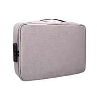 Waterproof Multi-layer Laptop Bag with Password Lock - Black thumbnail