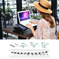 Adjustable Foldable Laptop Stand - 360 Degree Portable Aluminum Desk Holder thumbnail