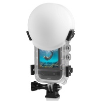 Silicone Dive Case Lens Guard for Insta360 X3 / X4 - Invisible and Protective - Black thumbnail