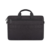 14.1 Inch Laptop Carrying Bag with Shoulder Strap - Handheld Briefcase Style - Grey thumbnail