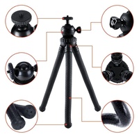 Versatile Octopus Tripod for Slr Cameras Gopro and Phones - Ball Head thumbnail