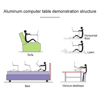 Adjustable Laptop Stand with Fans & Mouse Pad - Portable & Foldable thumbnail