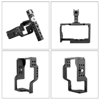 Sony A6600 Video Camera Cage Stabilizer With Handle - Black thumbnail