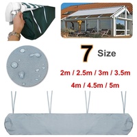 Waterproof Retractable Canopy for Outdoor Patio - 3.5m Size Dustproof Protective Cover - Green thumbnail