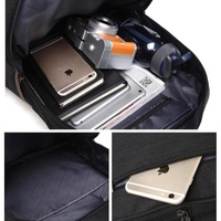 Versatile Oxford Laptop Backpack - Fits 15.6 Macbook Samsung Sony Dell Alienware Chuwi Asus Hp - Black thumbnail