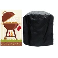 Waterproof Bbq Grill Cover - 210d Oxford Cloth Anti-uv Dust-proof 71x73cm Black thumbnail