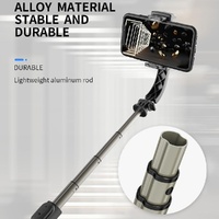 Bluetooth Gimbal Stabilizer with Remote and Tripod - Black thumbnail