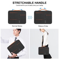 15.0 Laptop Sleeve Case for Macbook Samsung Thinkpad Sony Dell Alienware Chuwi Asus Hp - Zipper Briefcase Handbag 15.0-16.0 Laptops - Black thumbnail
