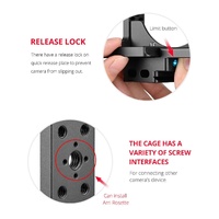 Video Camera Cage Stabilizer With Handle And Rail Rod For Nikon Z6 / Z7 thumbnail