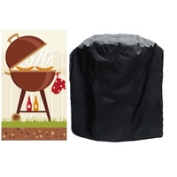 Waterproof Bbq Grill Cover - Anti-uv Dust-proof 210d Oxford Cloth - 58x77cm - Black thumbnail