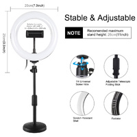 7.9 Led Ring Light with Usb 3 Modes Dual Colour Phone Clamp thumbnail