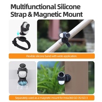 Insta360 Go 3s / Go 3 Sunnylife Camera Strap with Magnetic Mount and Silicone Wristband for Drone and Backpack - Black Stripe thumbnail