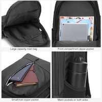 Multifunctional Oxford Laptop Backpack - Cxs-622 - Black thumbnail