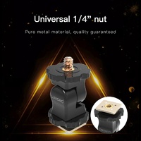 Universal Hot Shoe Damping Ball-Head Camera Bracket - Black thumbnail