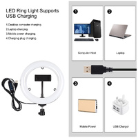 7.9 Dual-colour Led Ring Light with Desktop Mount and Phone Clamp thumbnail