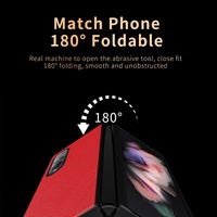 Foldable Cross Pattern Phone Case for Samsung Galaxy z Fold 4 / 5g - Foldable Design - Red thumbnail