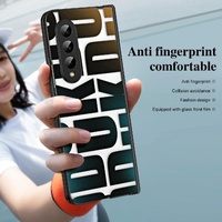 Foldable Electroplated Phone Case for Samsung Galaxy z Fold 4 5g with Hinge - Blue thumbnail