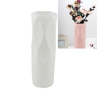 3-piece Plastic Vase Set for Dry and Wet Flower Arrangements and Floral Decor - White thumbnail