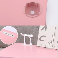 Portable Folding Desk with Fan & Lamp - Compact Design - Sky Blue thumbnail