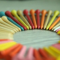 40 Wooden Golf Tees with Ball Holder - 70Mm thumbnail