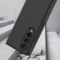 Foldable Leather Case with Stand for Samsung Galaxy z Fold 4 - Ultra Thin - Carbon Fiber thumbnail