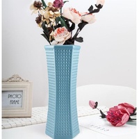 Versatile Plastic Vase for Creative Wet and Dry Flower Arrangements - Blue thumbnail