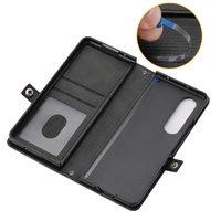 Leather Grid Texture Phone Case with Lanyard for Samsung Galaxy z Fold 4 - Brown thumbnail