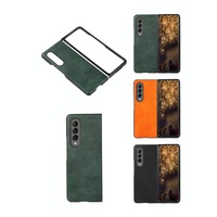 Two Tone Litchi Pu Case for Samsung Galaxy z Fold 4 - Slim & Stylish - Green thumbnail