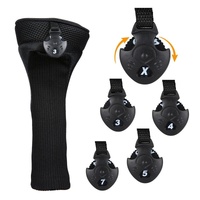 3-in-1 Golf Club Head Cover - No.1 No.3 No.5 - Protective - Red thumbnail