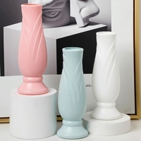 Imitation Porcelain Petal Vase for Drop-proof Home Decor - White thumbnail