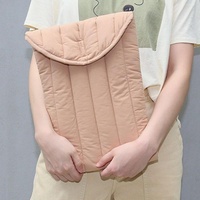 Lightweight Cotton Embroidery Inner Bag for Protection - Gray White - 12.9-13.3 Inch thumbnail